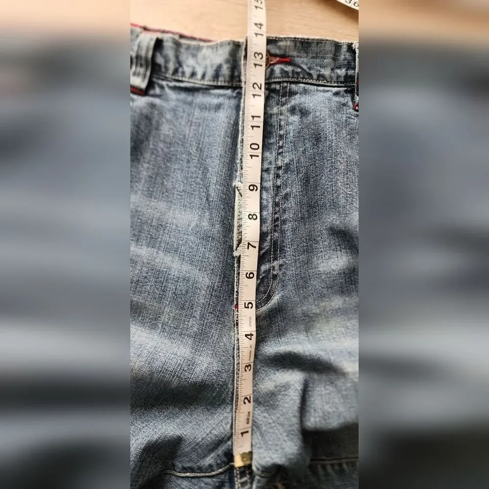 Phat Farm Men's Jeans 36x33 Y2K Baggy Embroidered Denim Vintage 2000s - Picture 8 of 9